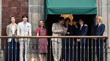 "Muchas gracias por amarnos tanto”, dice BTS desde Palacio Nacional (Videos)