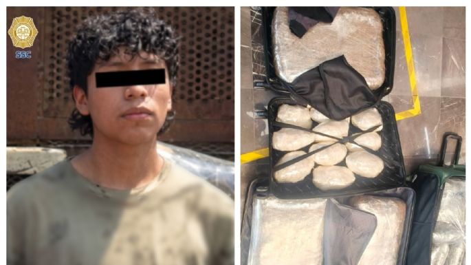 Lo detienen con 47 kilos de mariguana cuando pretendía viajar a Veracruz desde la TAPO
