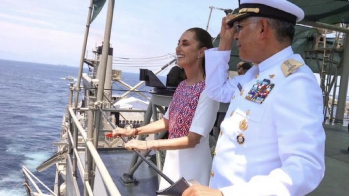Día de la Marina: Sheinbaum llama a defender a la patria frente a “campañas de mentiras y de odio”