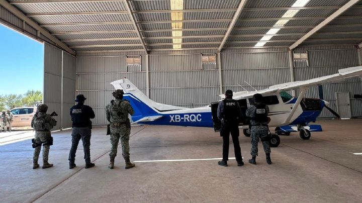 Desmantelan hangar clandestino en Mexicali y decomisan 20 kilos de cocaína
