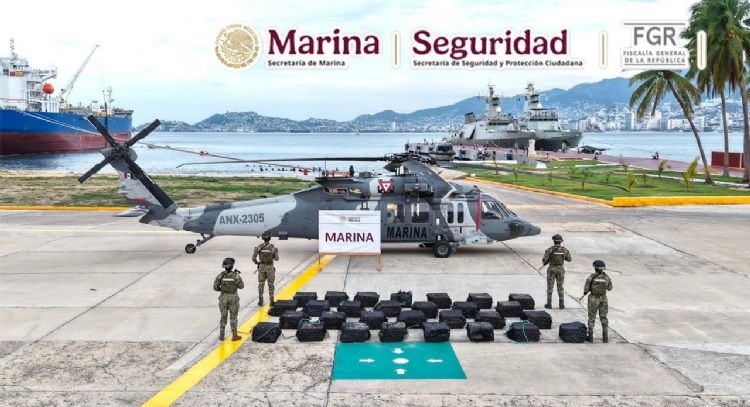 Marina incauta 1.3 toneladas de cocaína en costas de Guerrero